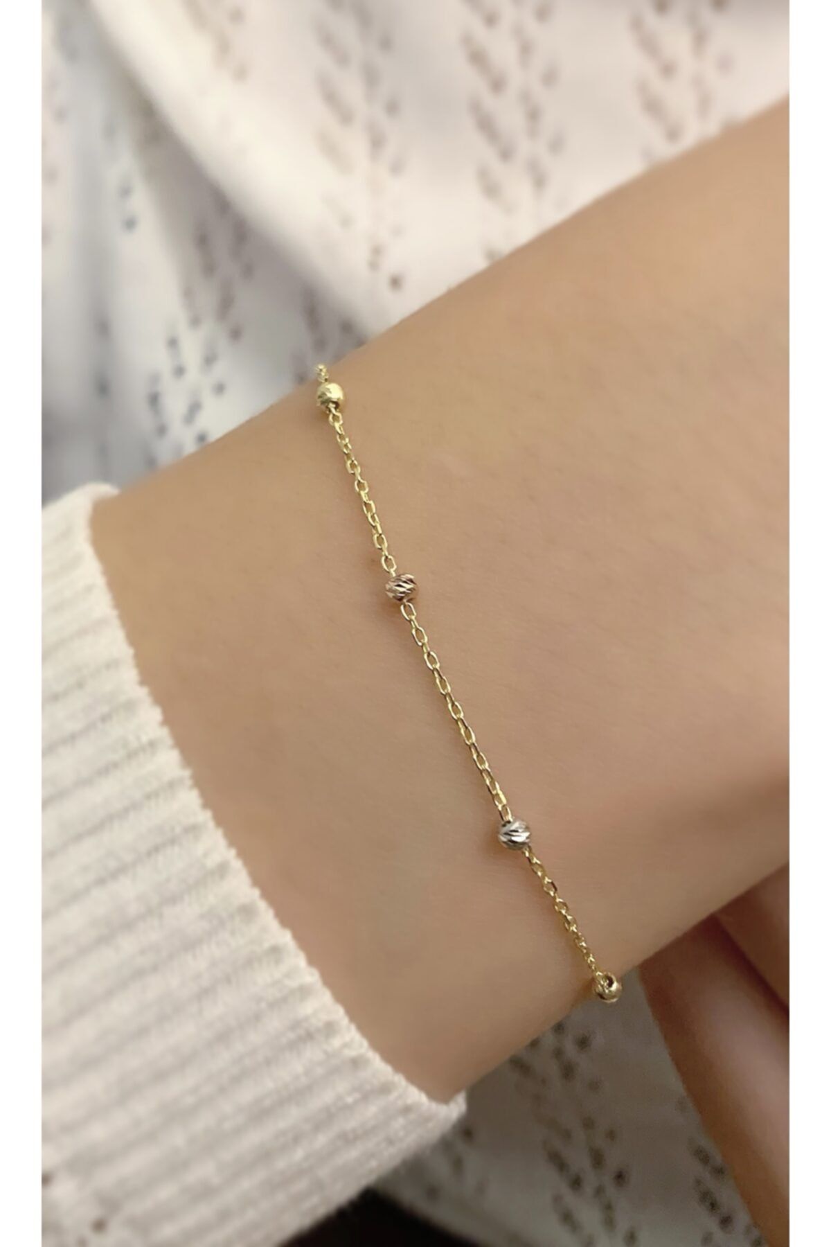 Marylebone Silver Dorika Toplu Ince Minimal Zincir Gümüş Bileklik