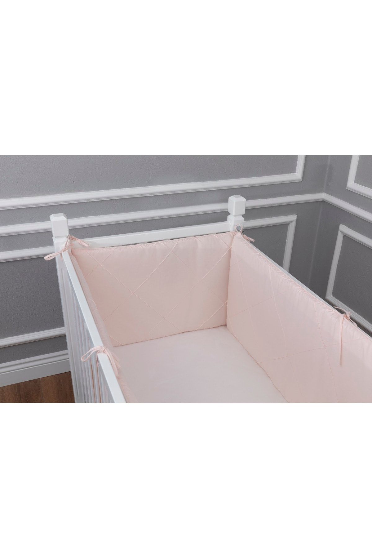 MAYA BABY 4 Parça 60x120 Pudra Klasik Yan Koruma Seti