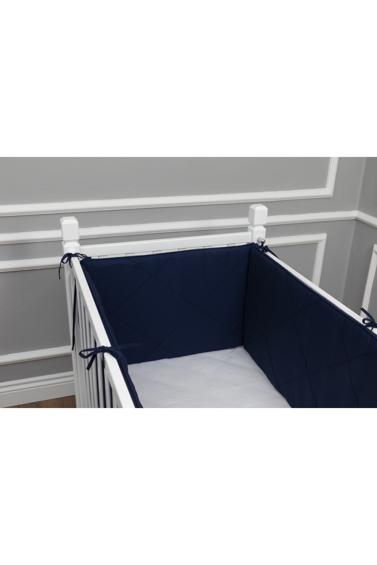 MAYA BABY Lacivert Klasik Yan Koruma Seti 3 Parça 80x140