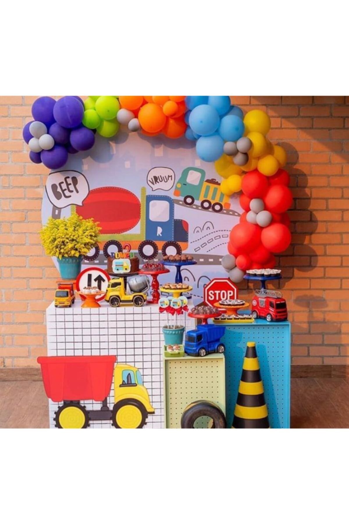 canbayhobi Inşaat Temalı Balon Ve Balon Zincir