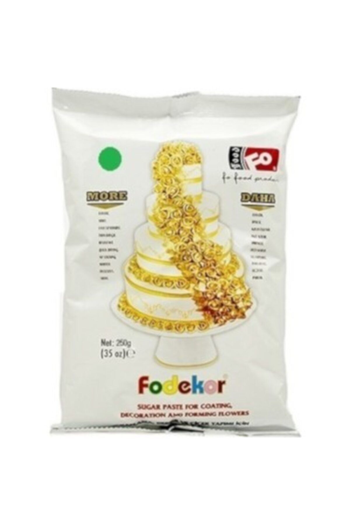 FO Yeşil Kaplama Dekor Ve Çiçek Yapımı Için Şeker Hamuru 1 Kg