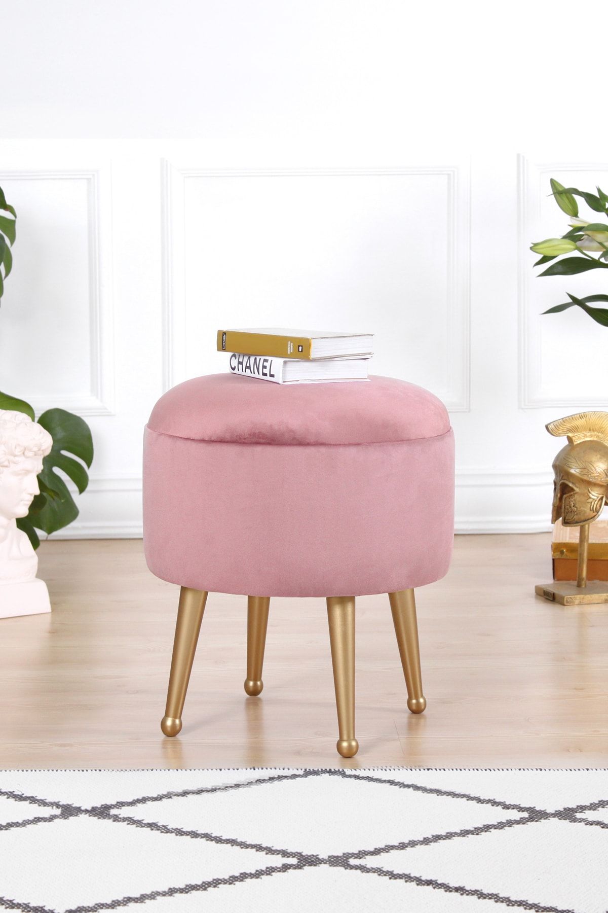 Lorencehome Vaniline Puf - Pembe