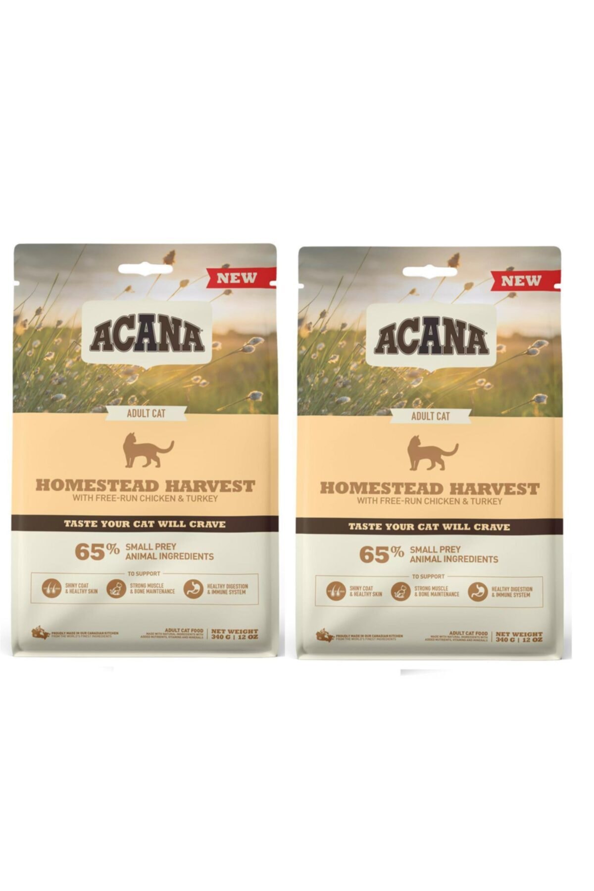 Acana 2 Adet Homestead Harvest Kedi Maması 340 Gr