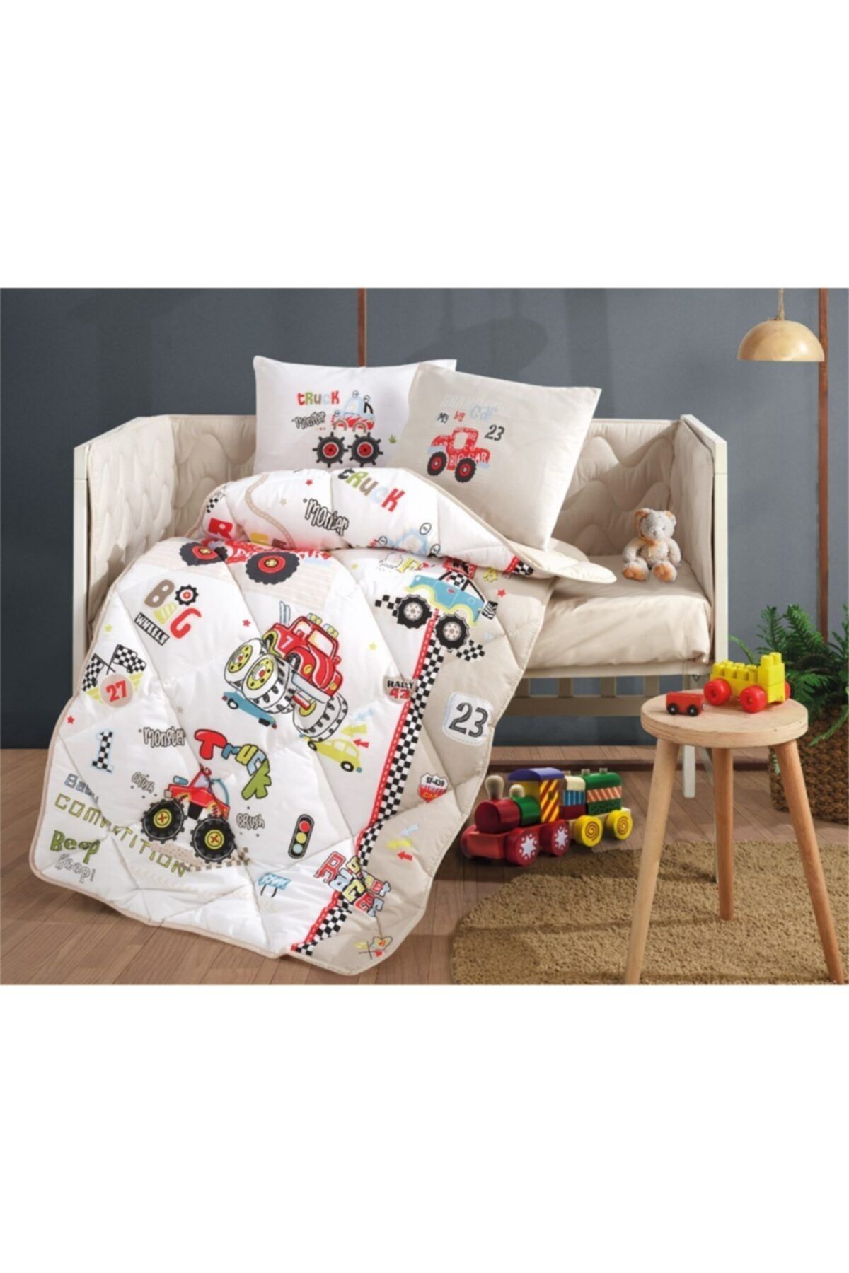 Clasy Ranforce Bebek Silikon Dolgulu Yorgan -bej-