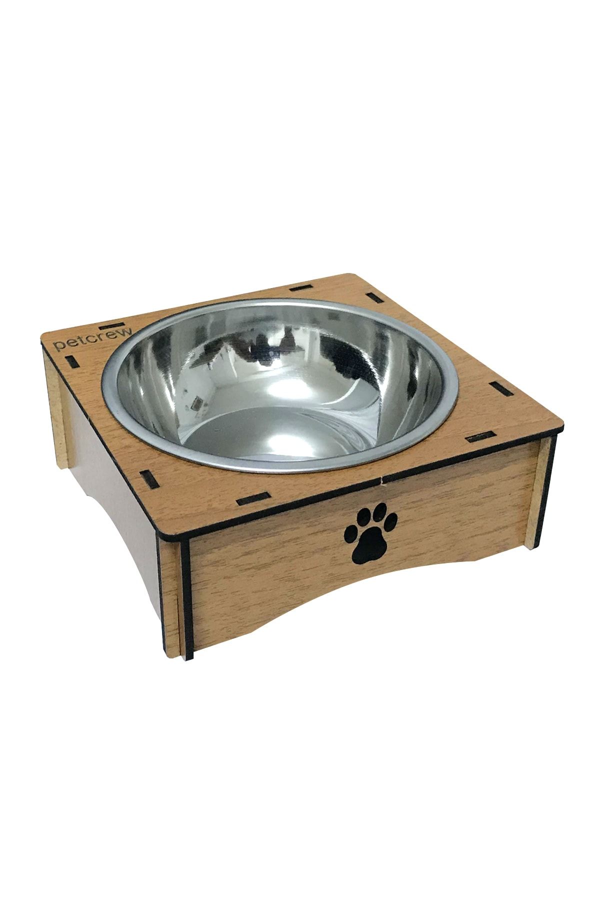 PETCREW Kedi Köpek Mama Ve Su Kabı Ahşap 280ml