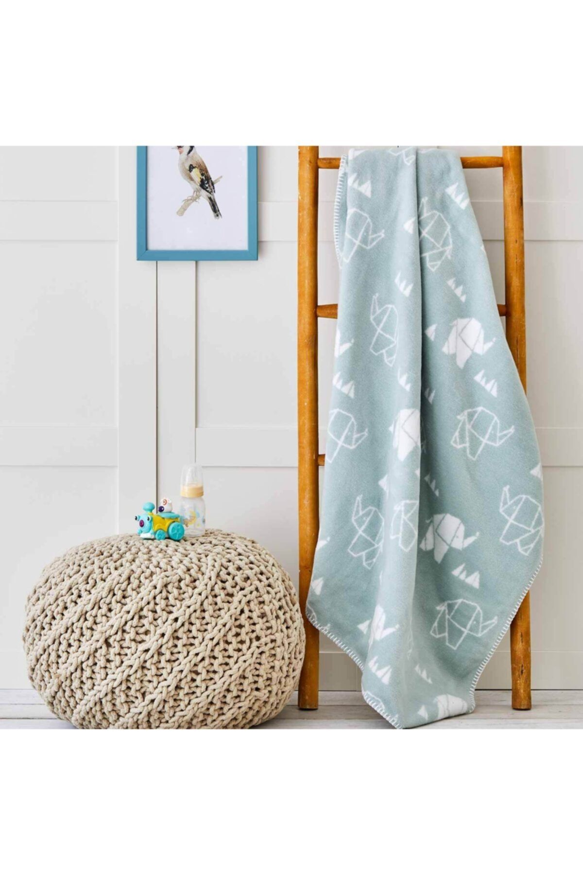 Karaca Home Geometric Elephant Pamuk Bebek Battaniye