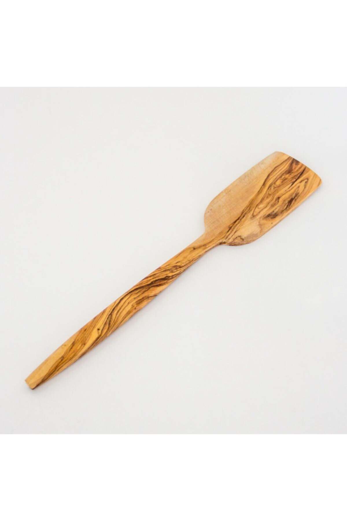 Özel Yapım Zeytin Spatula - Orta - Ham Ağaç - Verniksiz