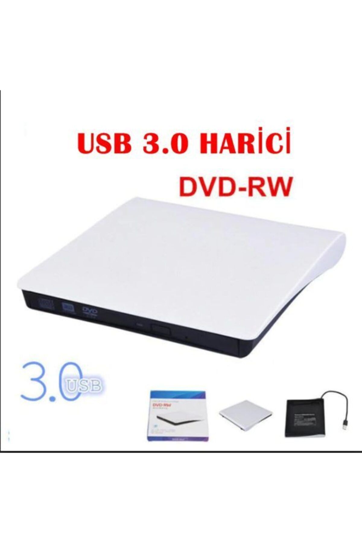 POPUP Harici Taşınabilir Usb 2.0 & 3.0 Dvd-rw Beyaz