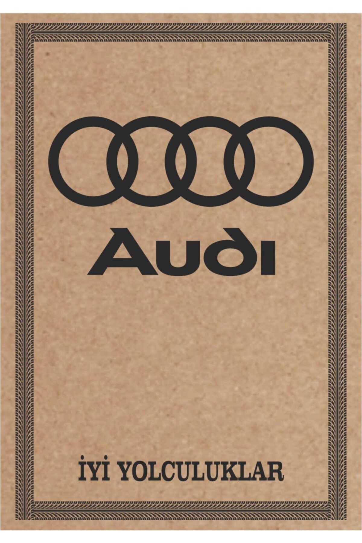 CİHAN KAĞIT Cihan Audi Amblem Baskılı Oto Paspas Kağıdı 100 Adet 35x50 135 gram
