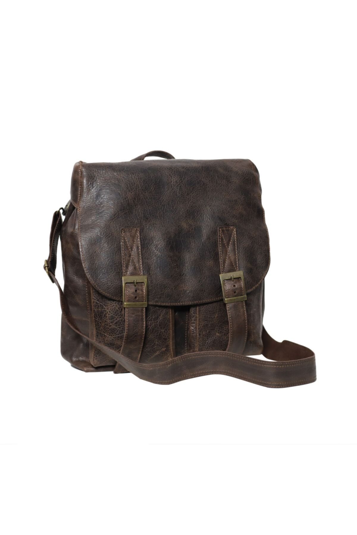 Peacepack Unisex Kahverengi Mato Hakiki Deri Sırt Ve Omuz Çantası