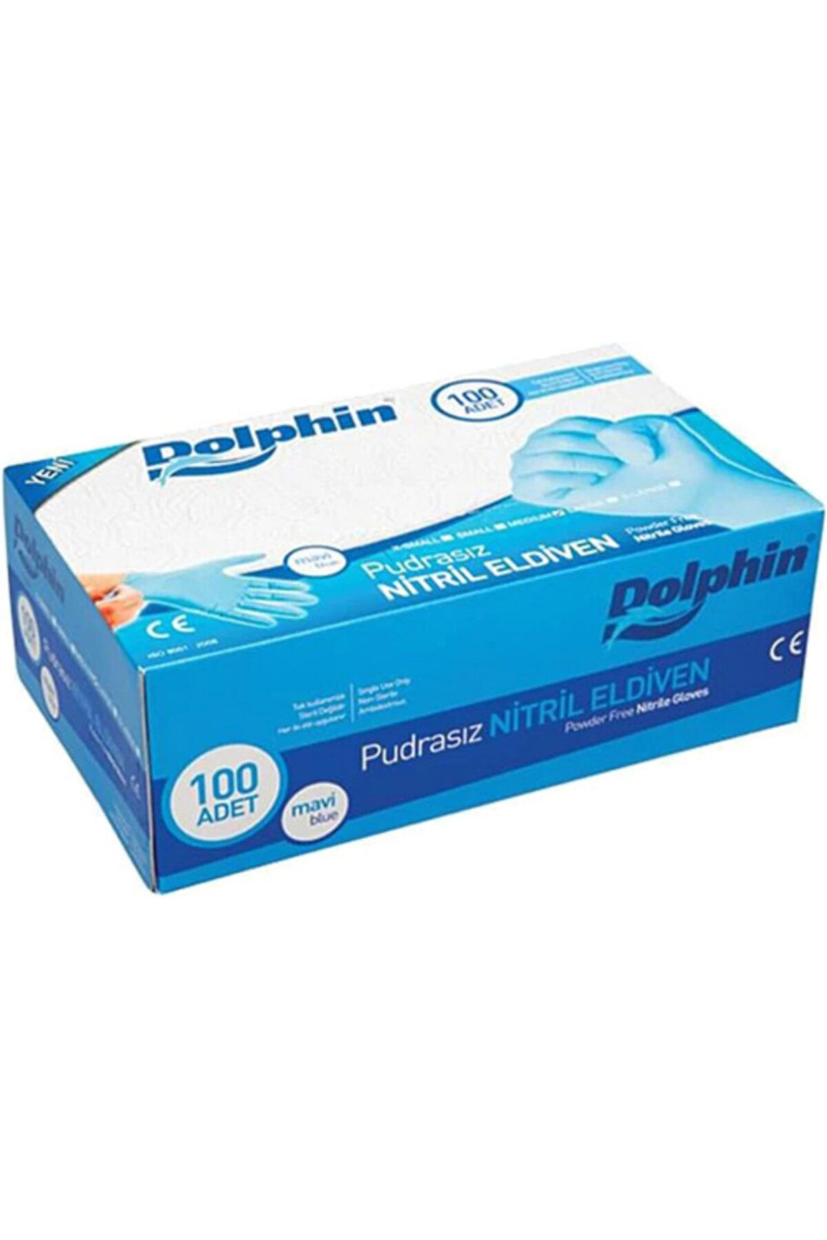 Defense Dolphin Mavi Nitril Eldiven S Beden