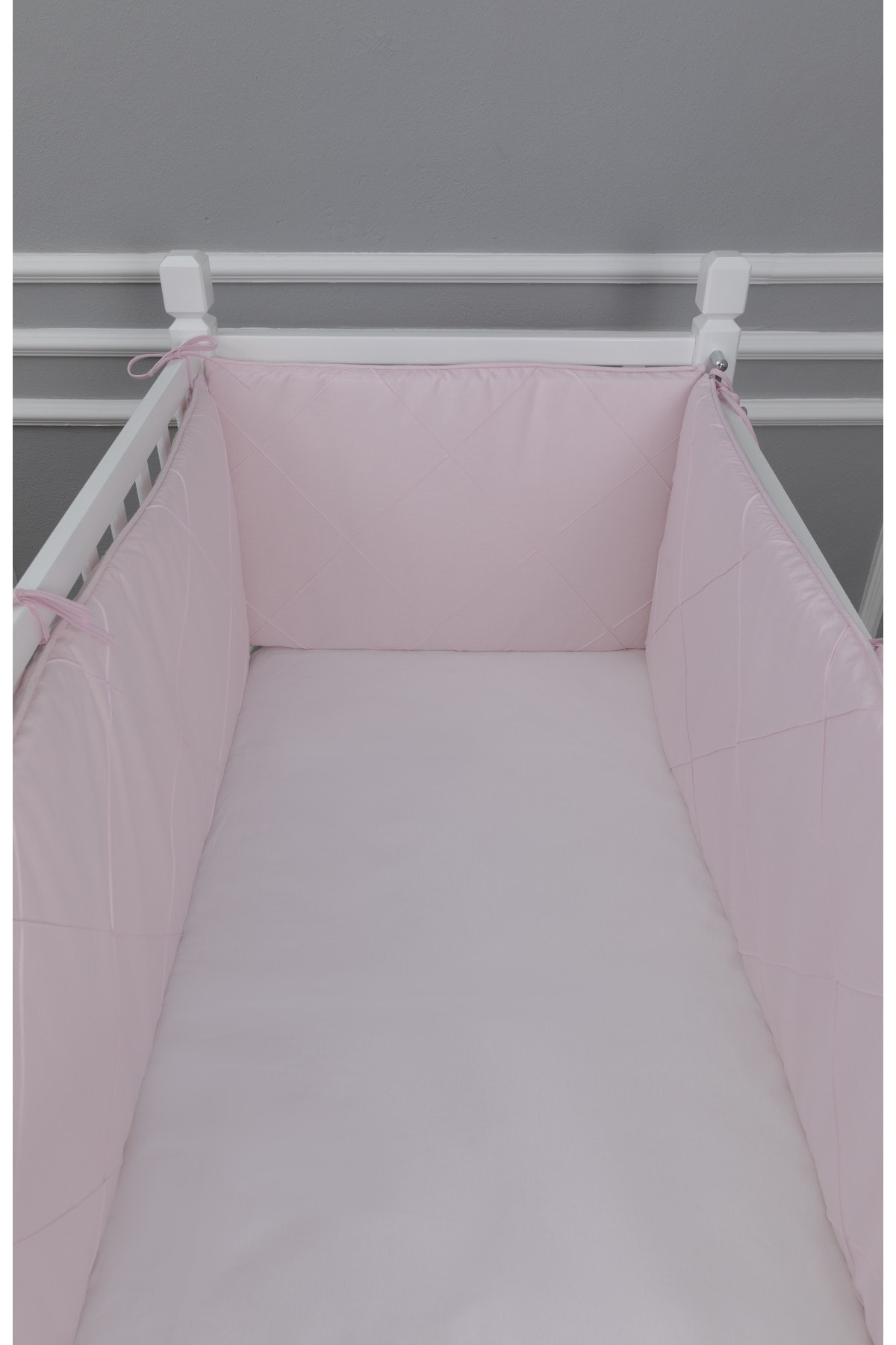 MAYA BABY Pembe Klasik Yan Koruma Seti 3 Parça 70x140