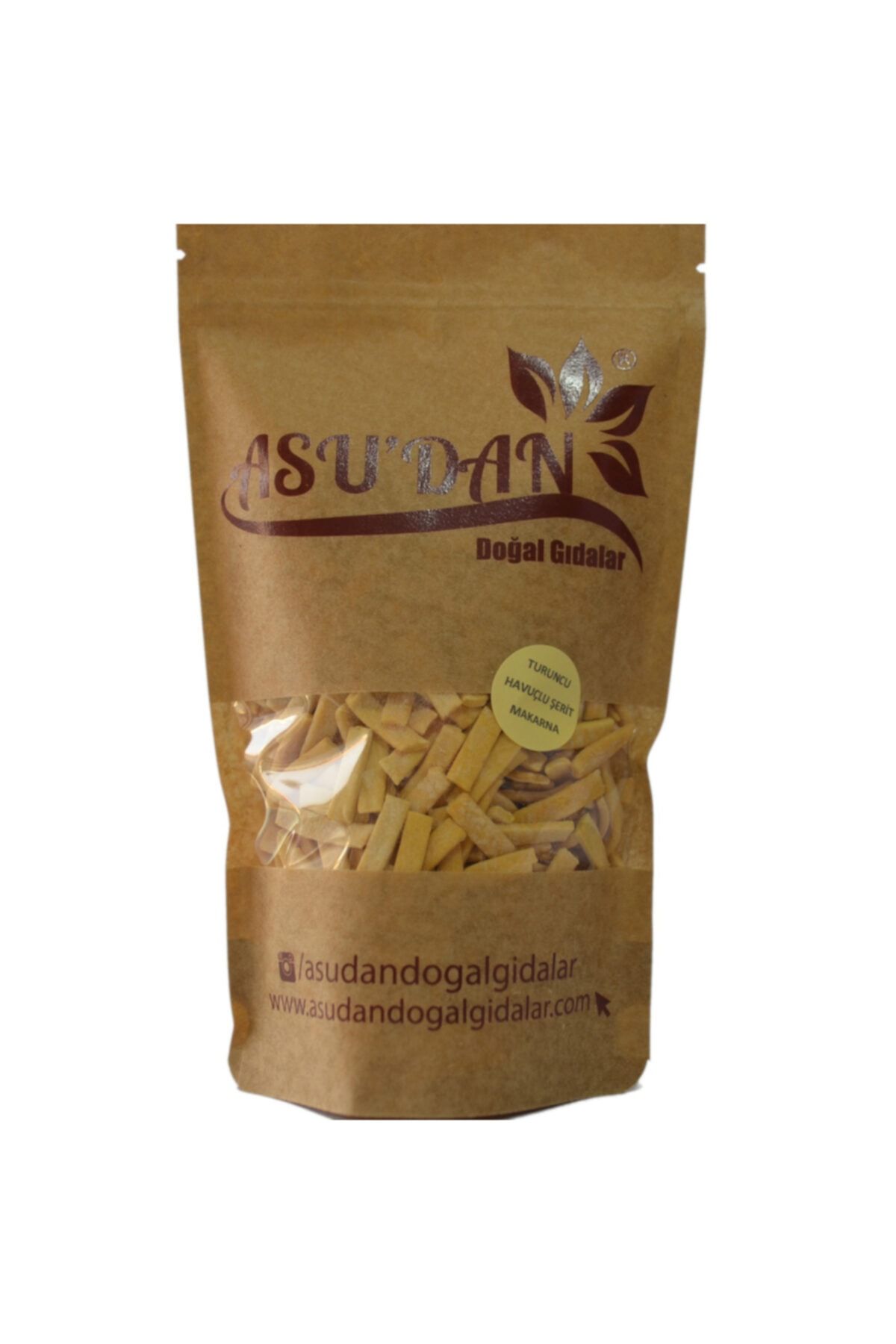 Asudan Doğal Gıdalar Turuncu Havuç Püreli Şerit Makarna (300GR)