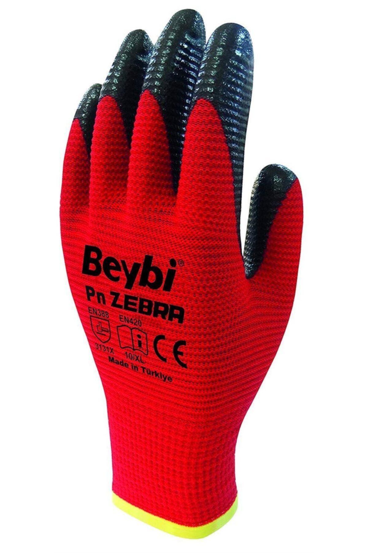 beybi sgs zebra eldiven kirmizi siyah 10 xl beden 12li paket fiyati yorumlari trendyol