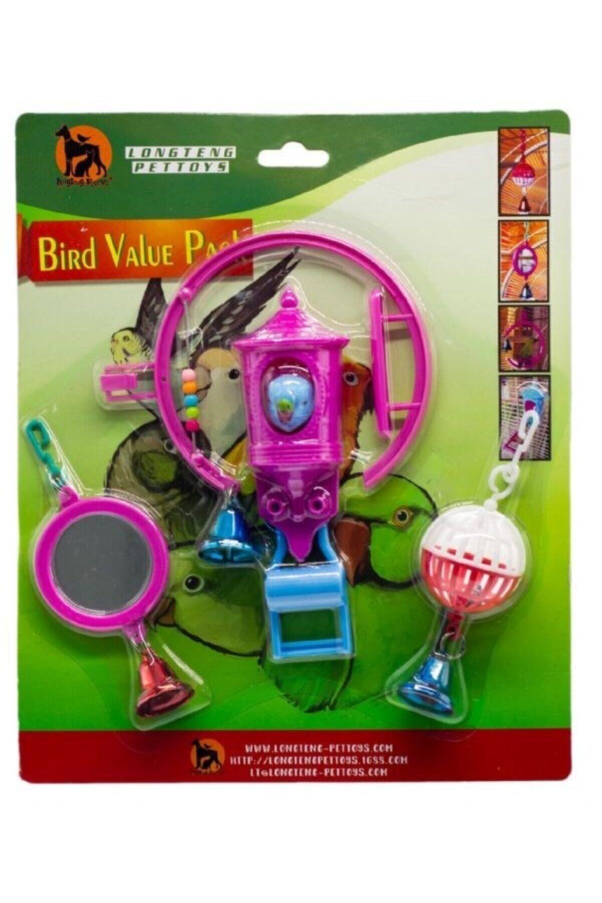 LONGTENG PETTOYS Longteng Kuşlar Için Lüx 4lü Oyuncak Seti