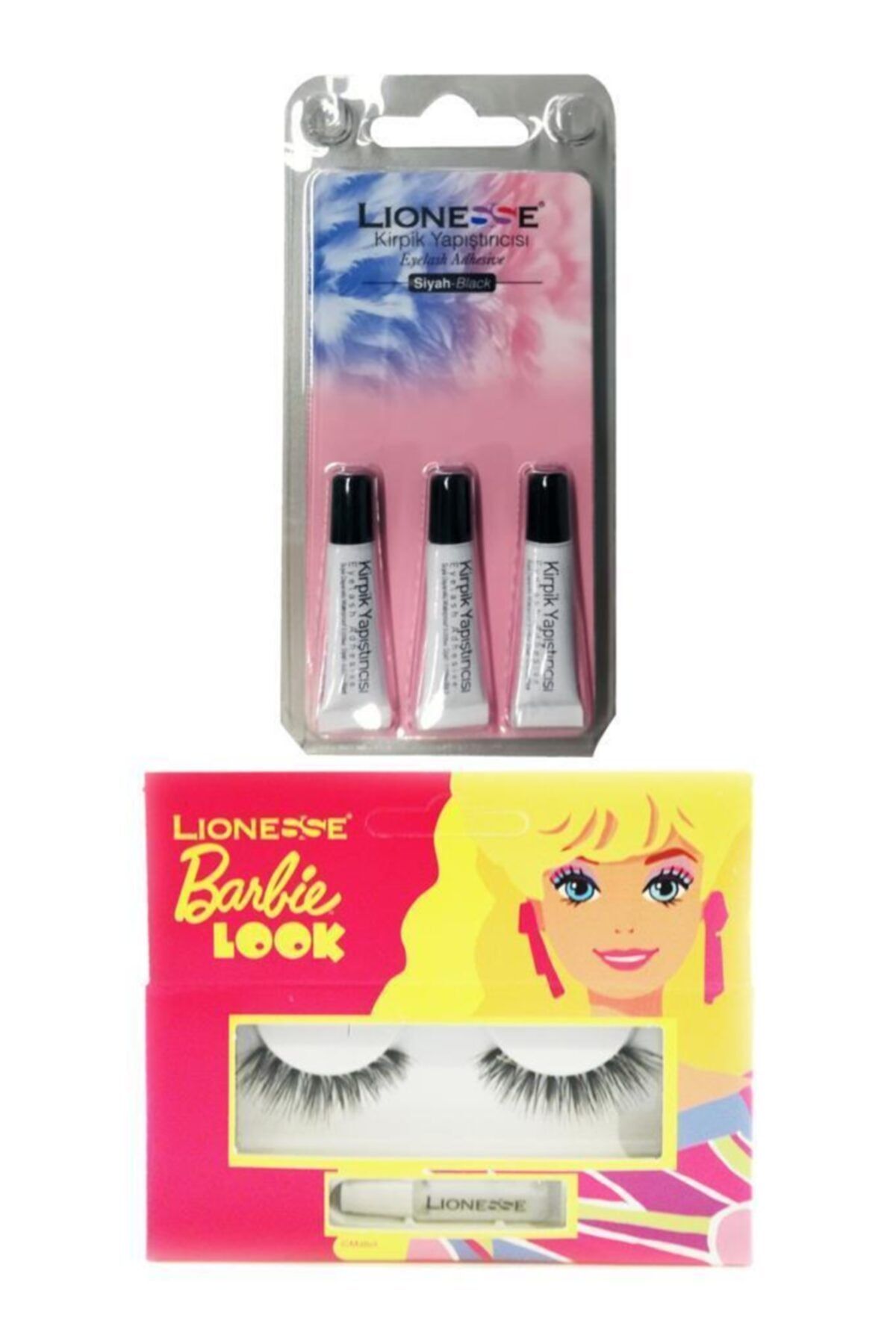 Lionesse Barbie Takma Kirpik 028+üçlü Kirpik Yapıştırıcısı Waterproof- Siyah 1 G