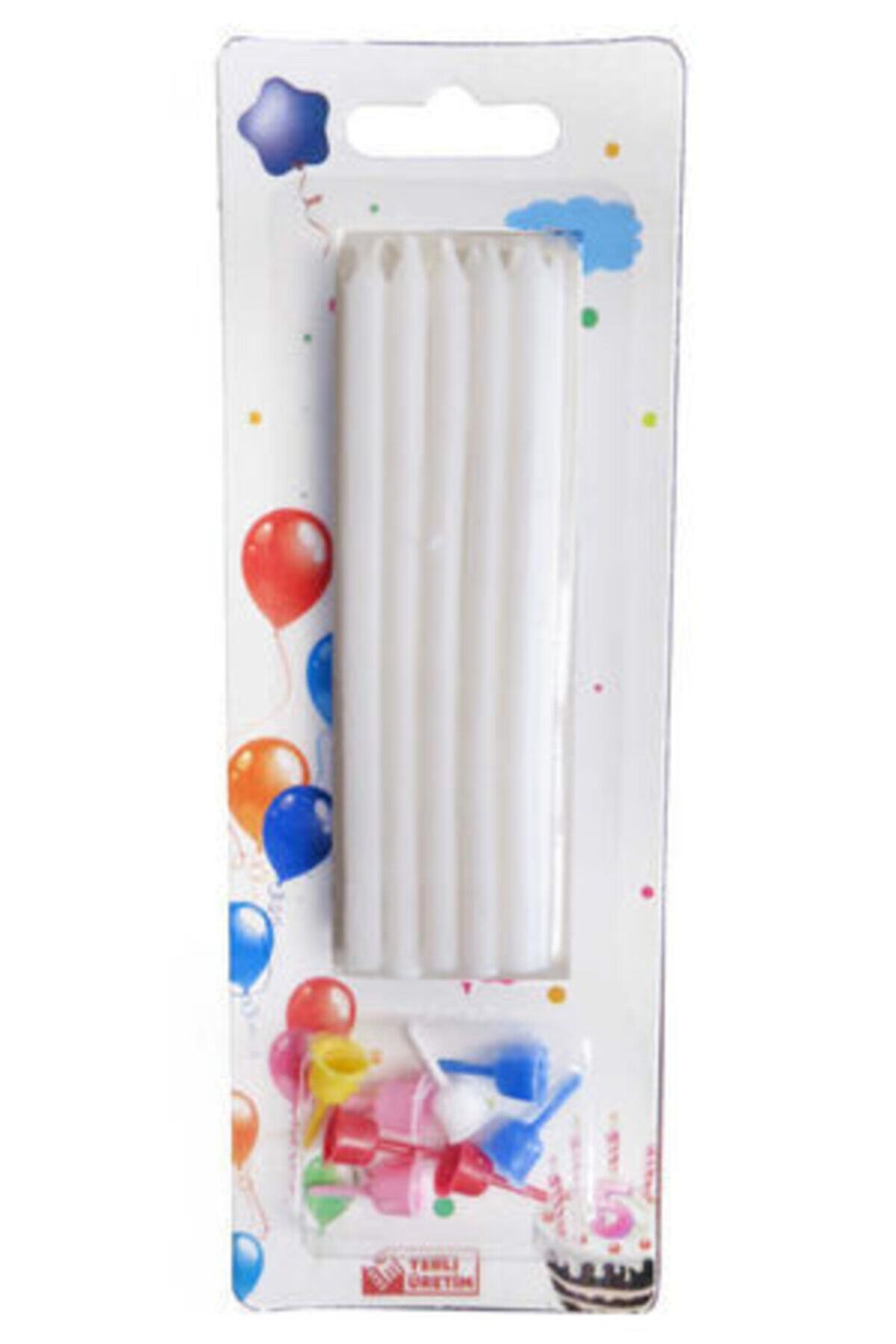 NEWOTO Beyaz Pastel Mum 10 cm Pk 12 Kl 450