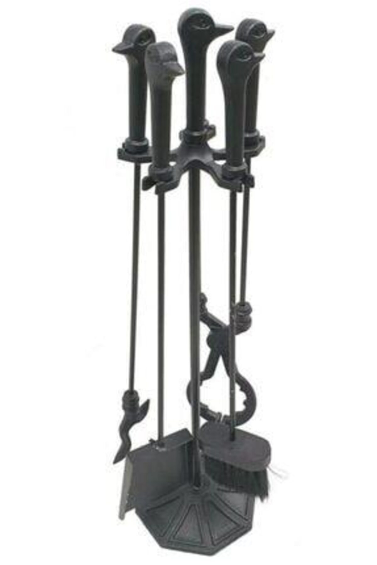 BDS Şömine Maşa Kürek Ördek Takımı Döküm Maşa Kürek Seti