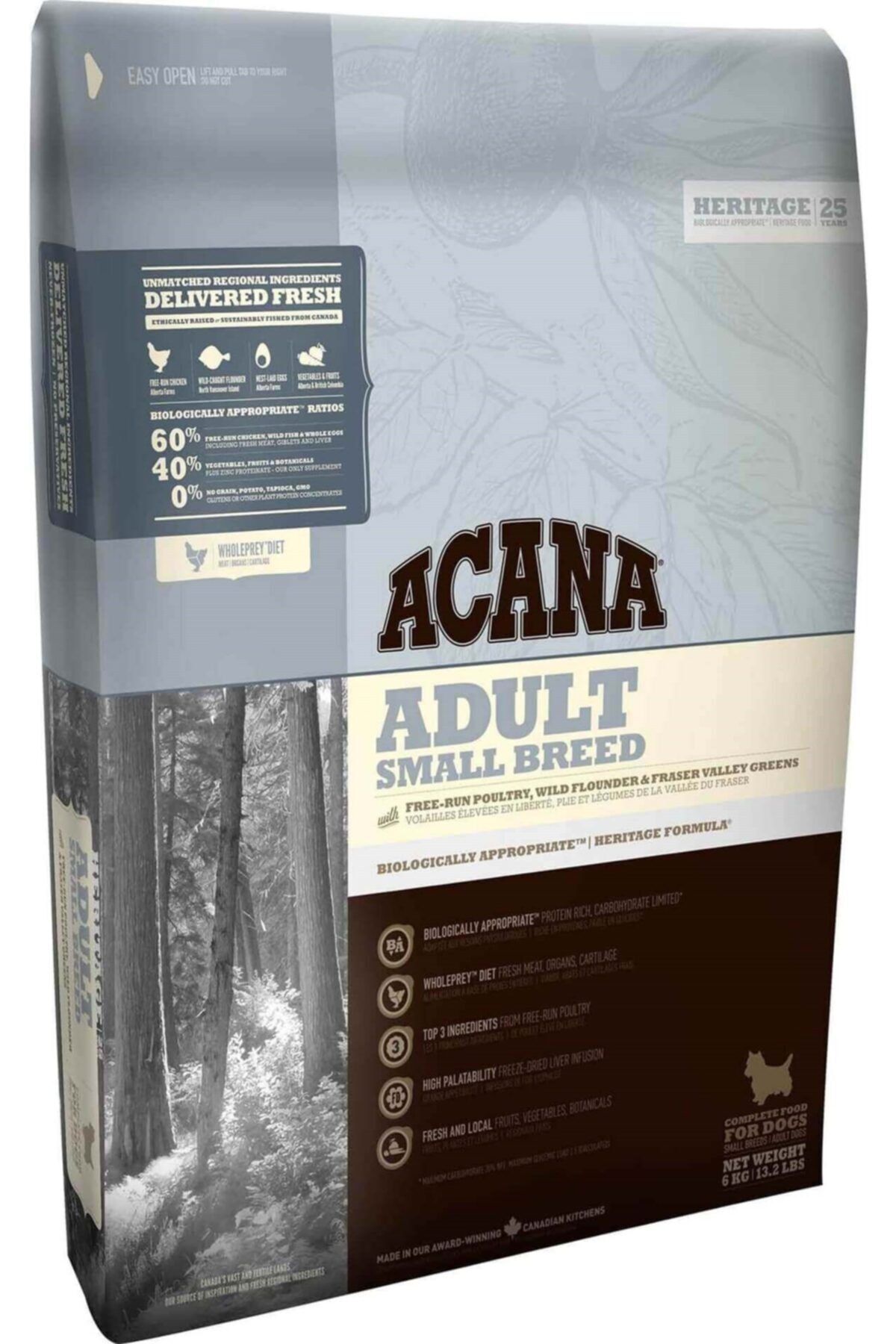 Acana Heritage Adult Small Breed Küçük Irk Tahılsız Yetişkin Köpek Maması 2 Kg