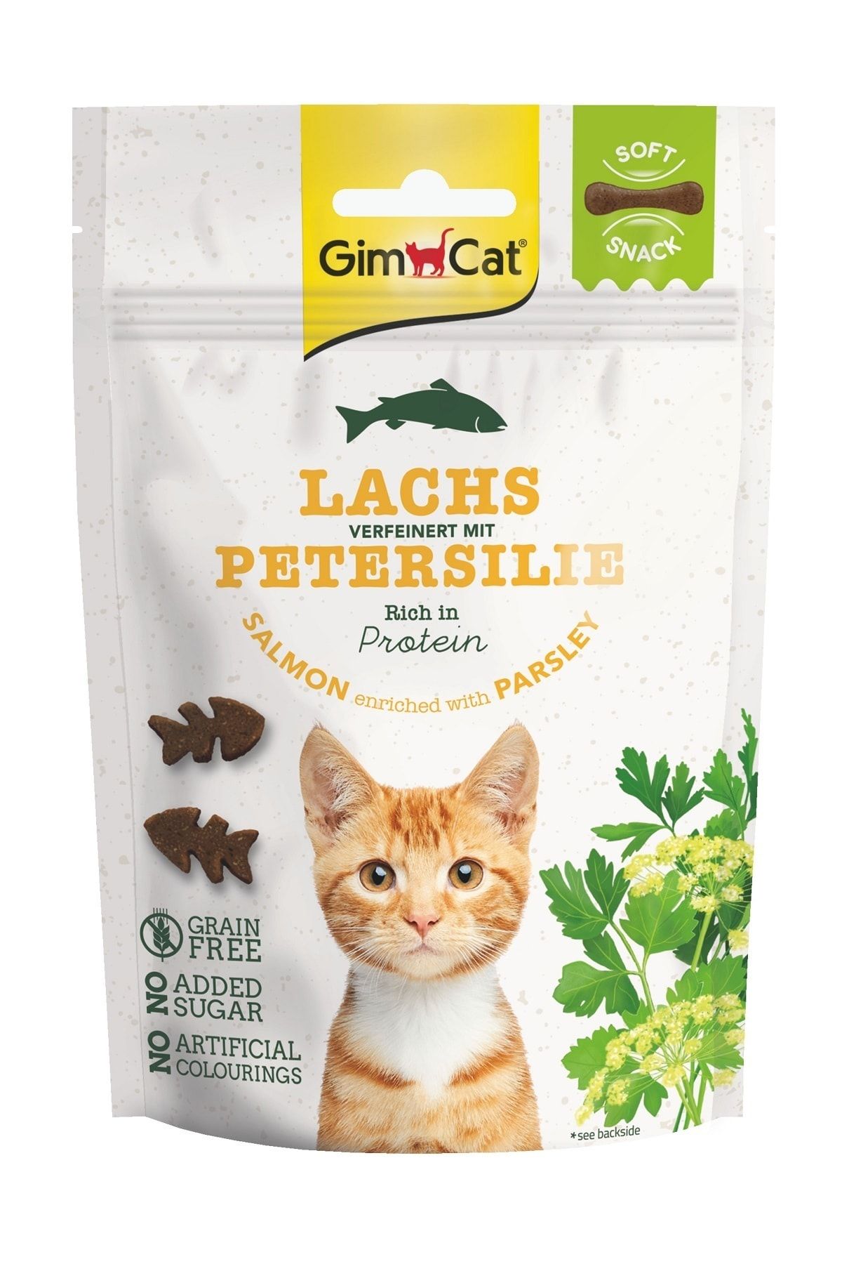 Gimcat Soft Snacks Salmon & Parsley Tahılsız Kedi Ödülü 60 Gr