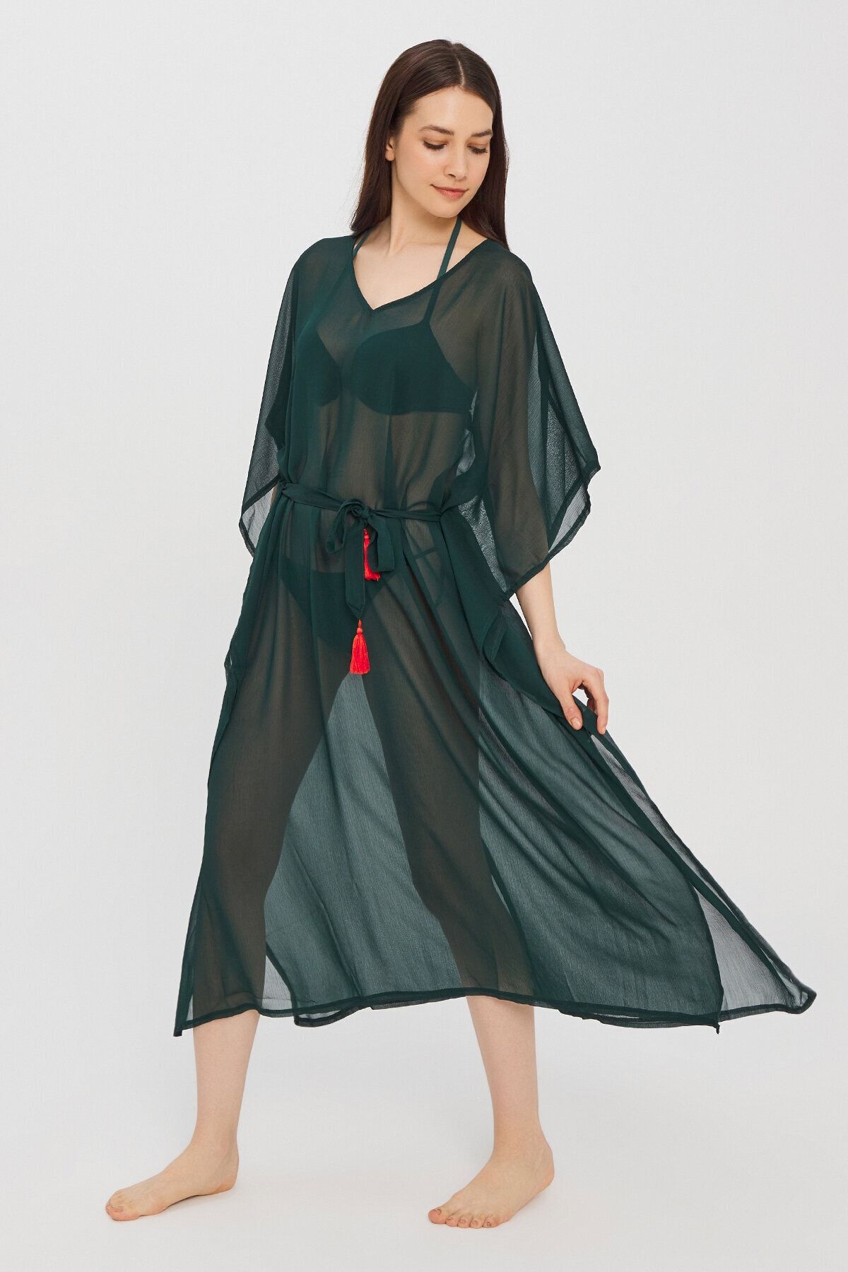 Penti Kadın Koyu Yeşil Adria Kaftan