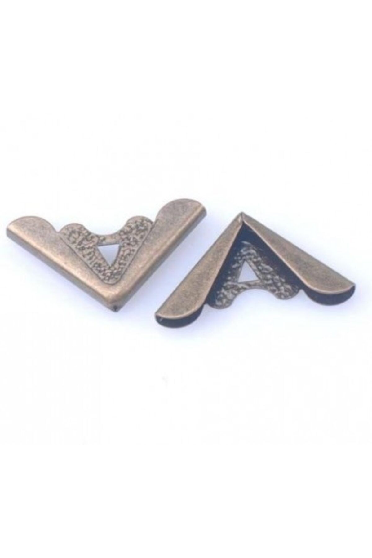 ZMY Metal Kitap Köşe Koruyucu Orta Boy Bakır Rengi 17x17x2,5 mm 12 Adet