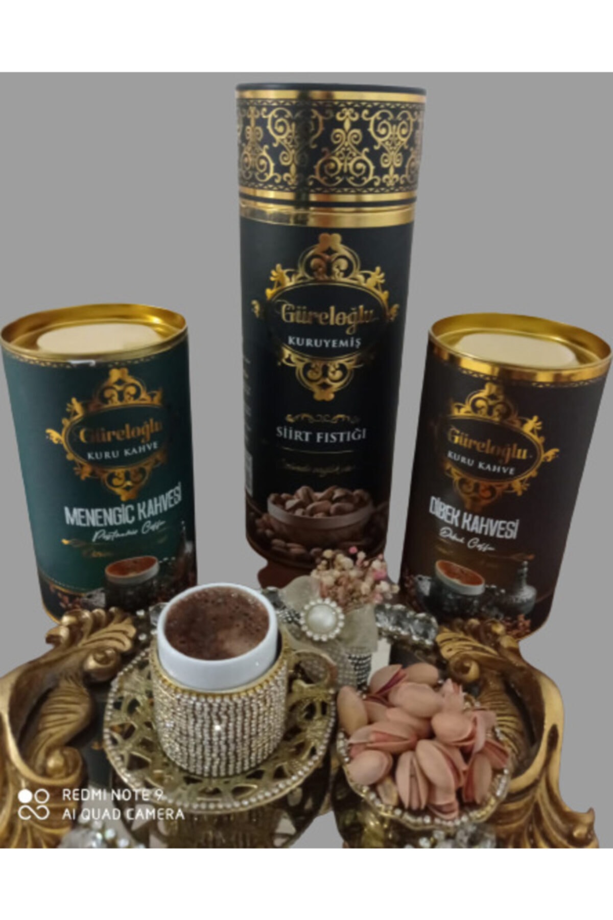 Güreloğlu kuruyemiş Siirt Fıstığı Ana Çatlak (net 1 Kg)-dibek Kahvesi (net 250 gr)-menengiç Kahvesi (net 250 gr)