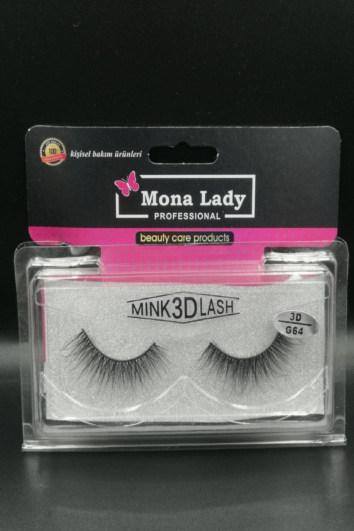 Mona Lady Takma Orjinal Ipek Kirpik 3d-yapıştırıcı Hediyeli-89-3