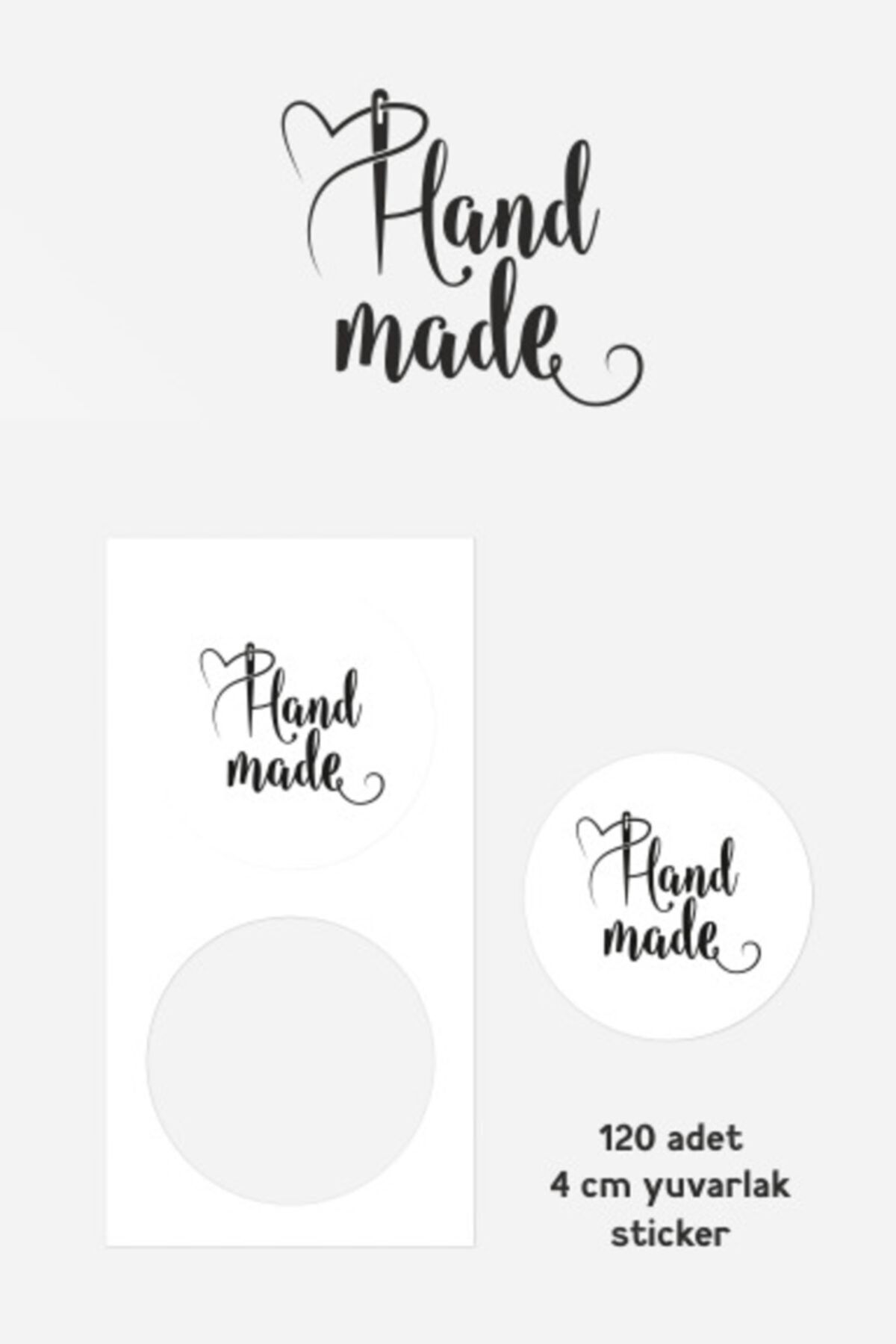 Serisan Hand Made Sticker Yuvarlak Etiket Se001