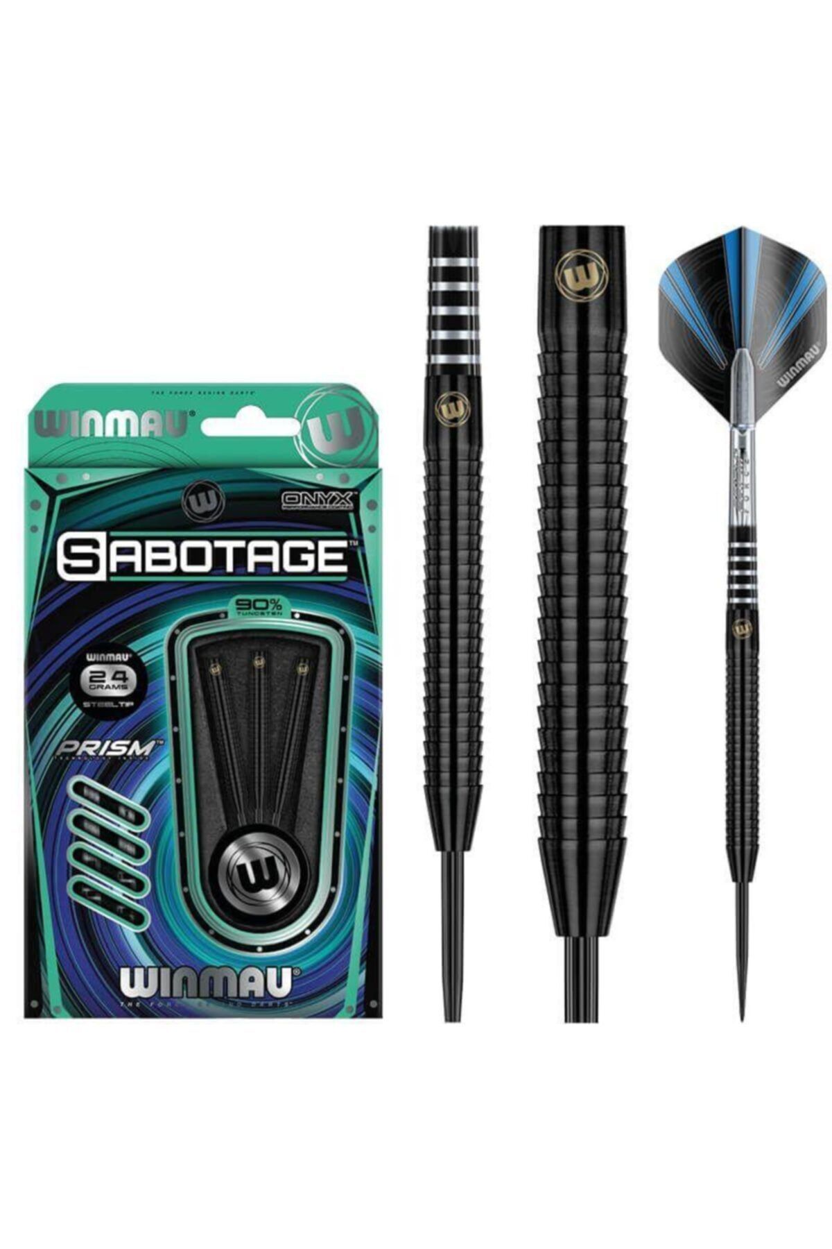 WINMAU Sabotage Onyx %90 Tungsten Siyah 24 Gr Dart Oku