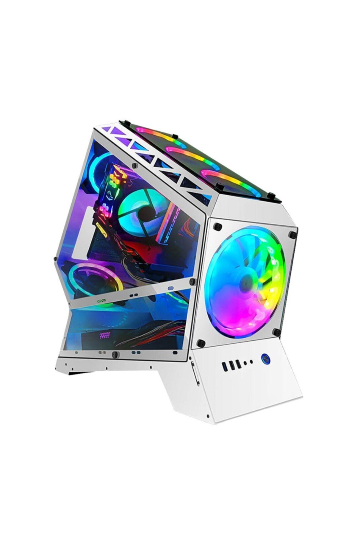 DRAGOS Eagle Eye White 6x Argb Fan USB 3.0 600W 80+ Plus ATX Gaming Bilgisayar Kasası