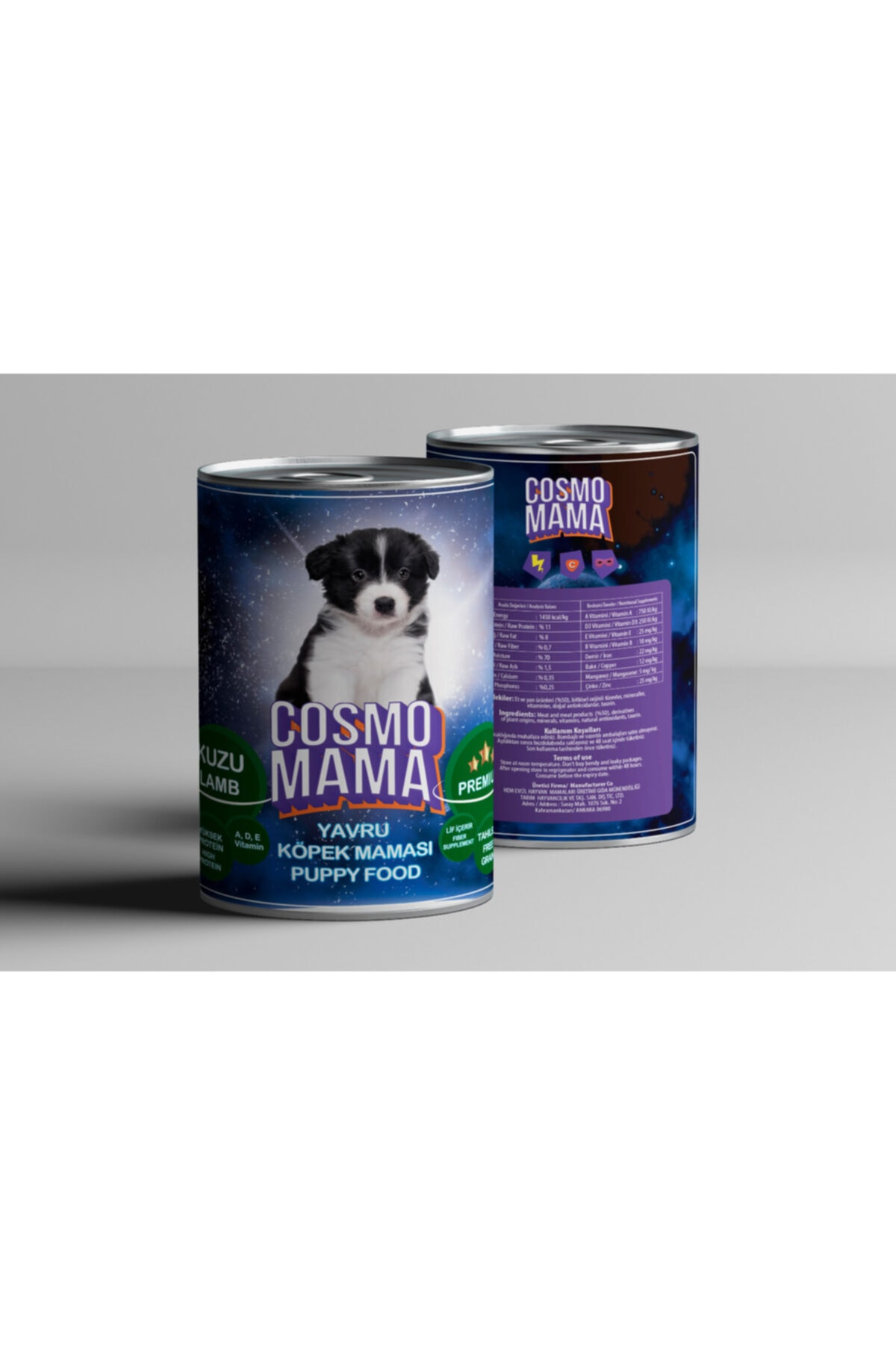 Cosmo Mama 24 Adet Premıum Köpek Kuzu Etlı Yavru Konserve Maması