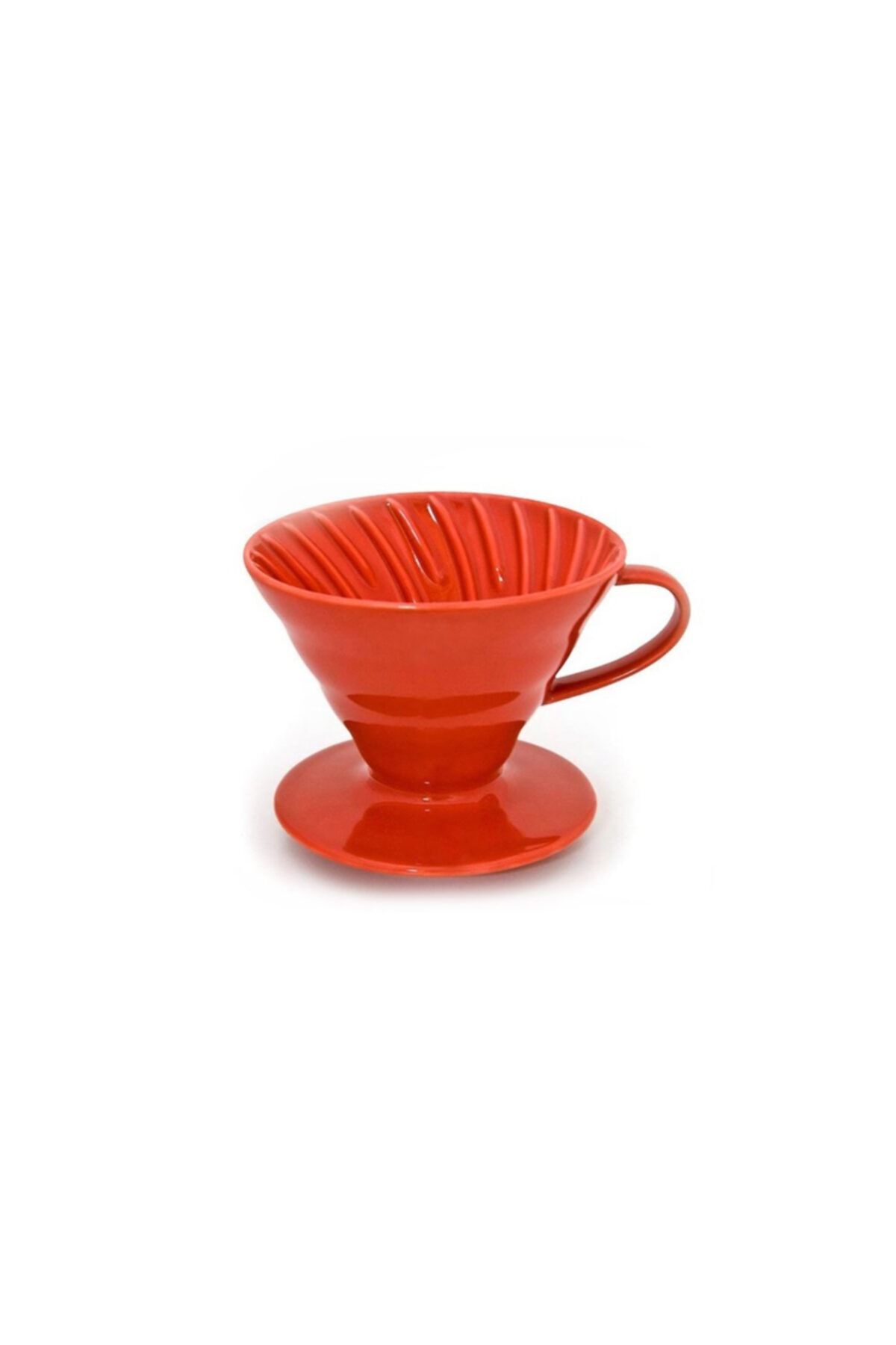 Lilmood Porselen V60 Filtre Kahve Fincanı Kırmızı Dripper