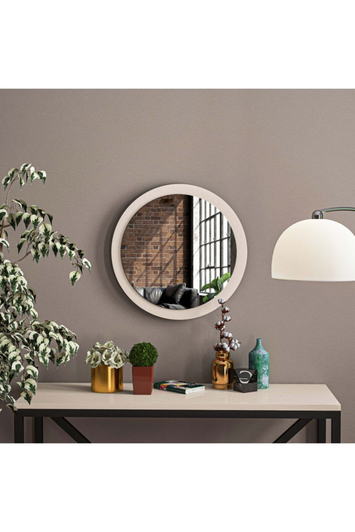 tino furniture Matrix Banyo Aynası Makyaj Aynası 33cm Yuvarlak Wc Ayna