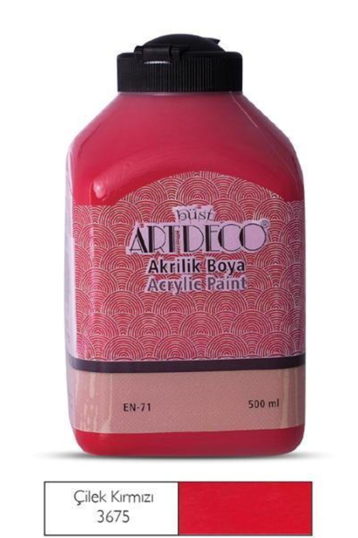 Artdeco 500ml Çilek Kırmızı Akrilik Boya 3675