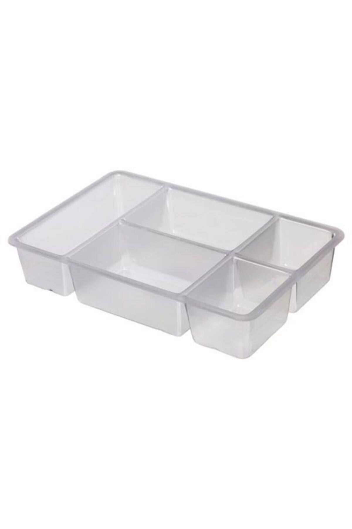 UN Quality Şeffaf Bölmeli Takı Kutusu 24x37x7 Cm Banyo Organizeri Makyaj Malzemesi Düzenleyicisi Kaliteli Ikea