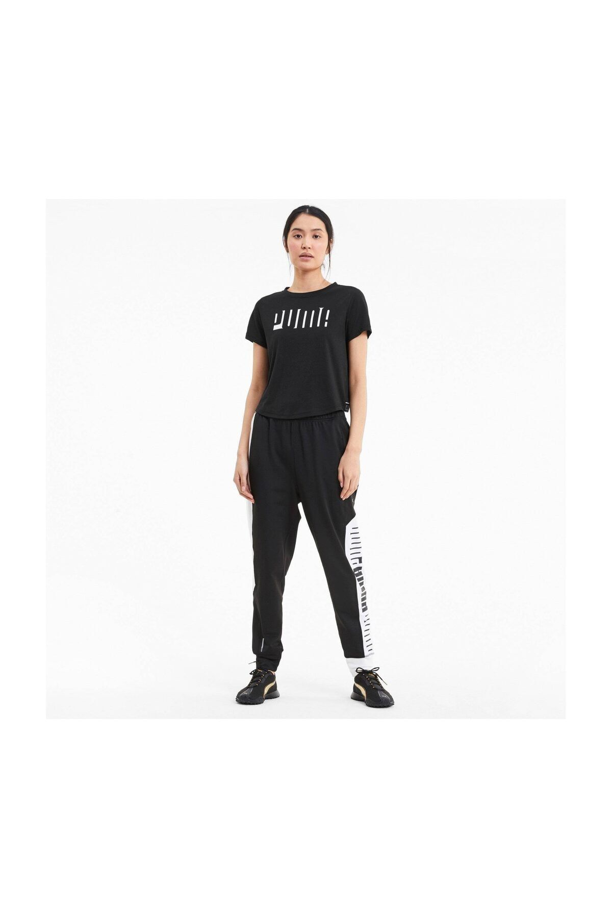 Puma Logo Kadın Kısa Kol Antrenman T-shirt