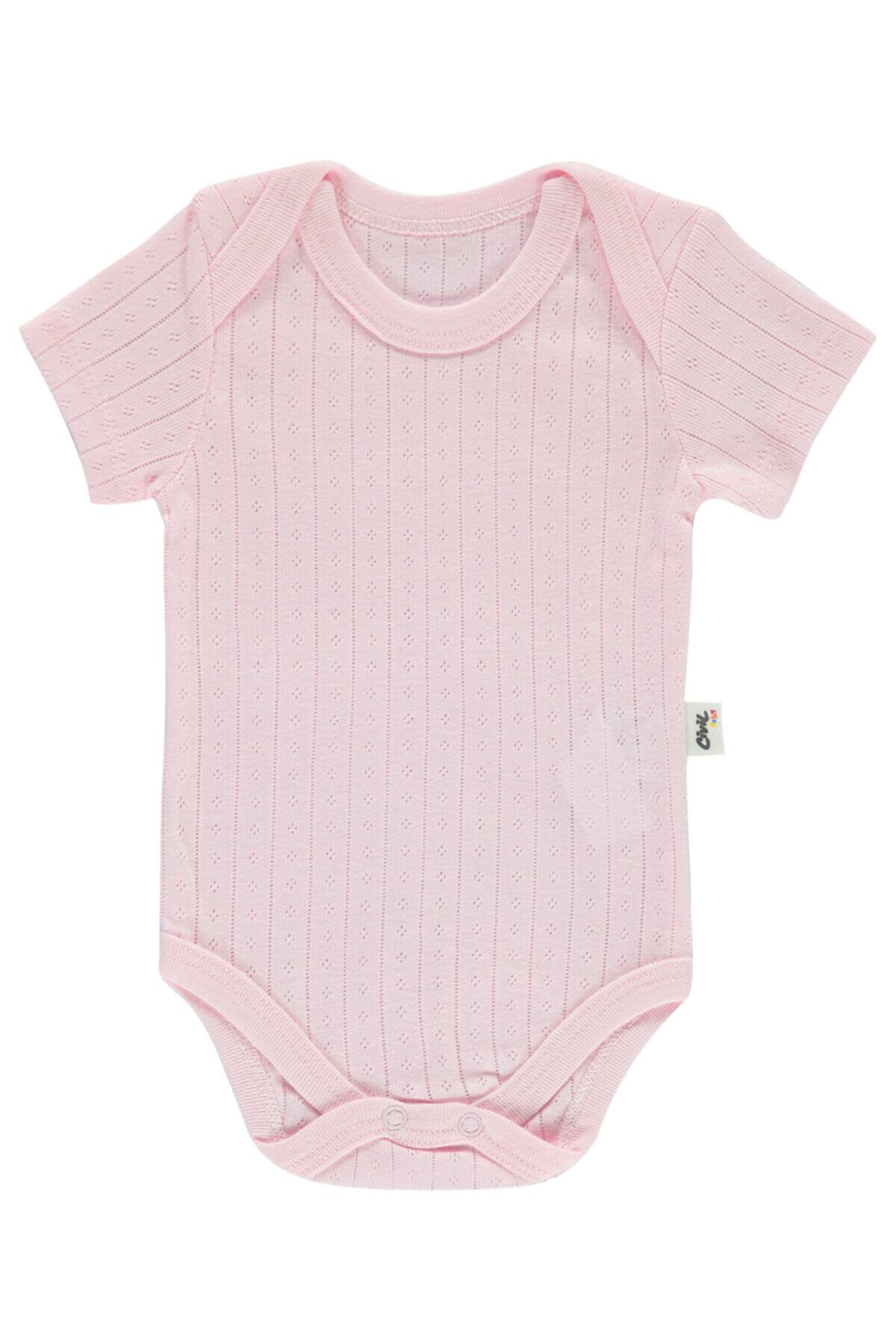 Civil Baby Bebek Çıtçıtlı Badi 0-24 Ay Pembe