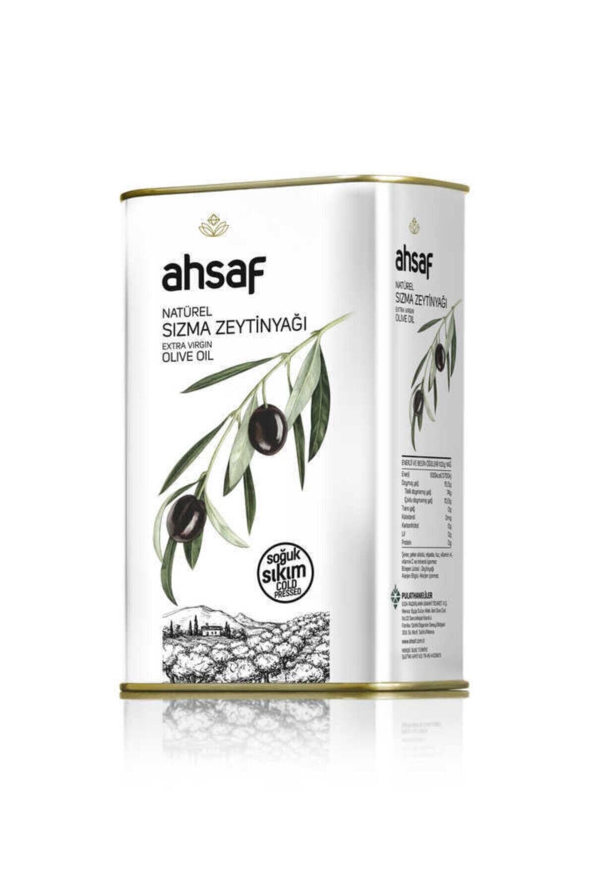 Ahsaf Soğuk Sıkım Naturel Sızma Zeytinyağı 1 Lt