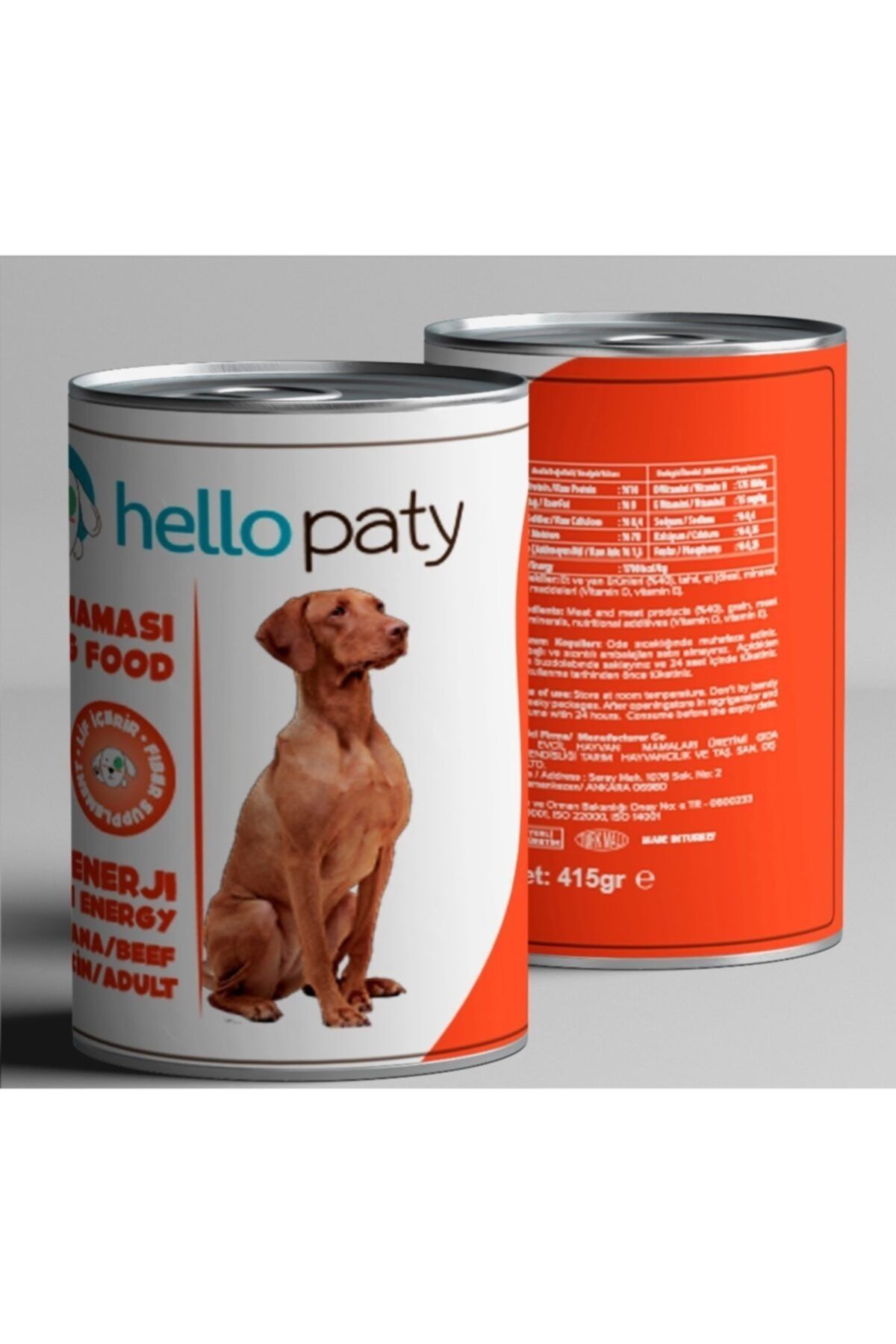 Hello Paty Easepet Hellopaty 24 Adet 415 Gr Yüksek Enerji Kopek Maması Dana Etli ( High Energy )