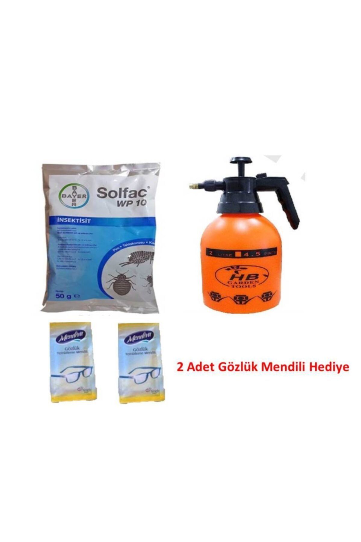 Bayer Pire - Kene - Bit - Genel Haşere Ilacı 50 Gr Solfac Wp 10 Ve 2 Lt Ilaçlama Pompası