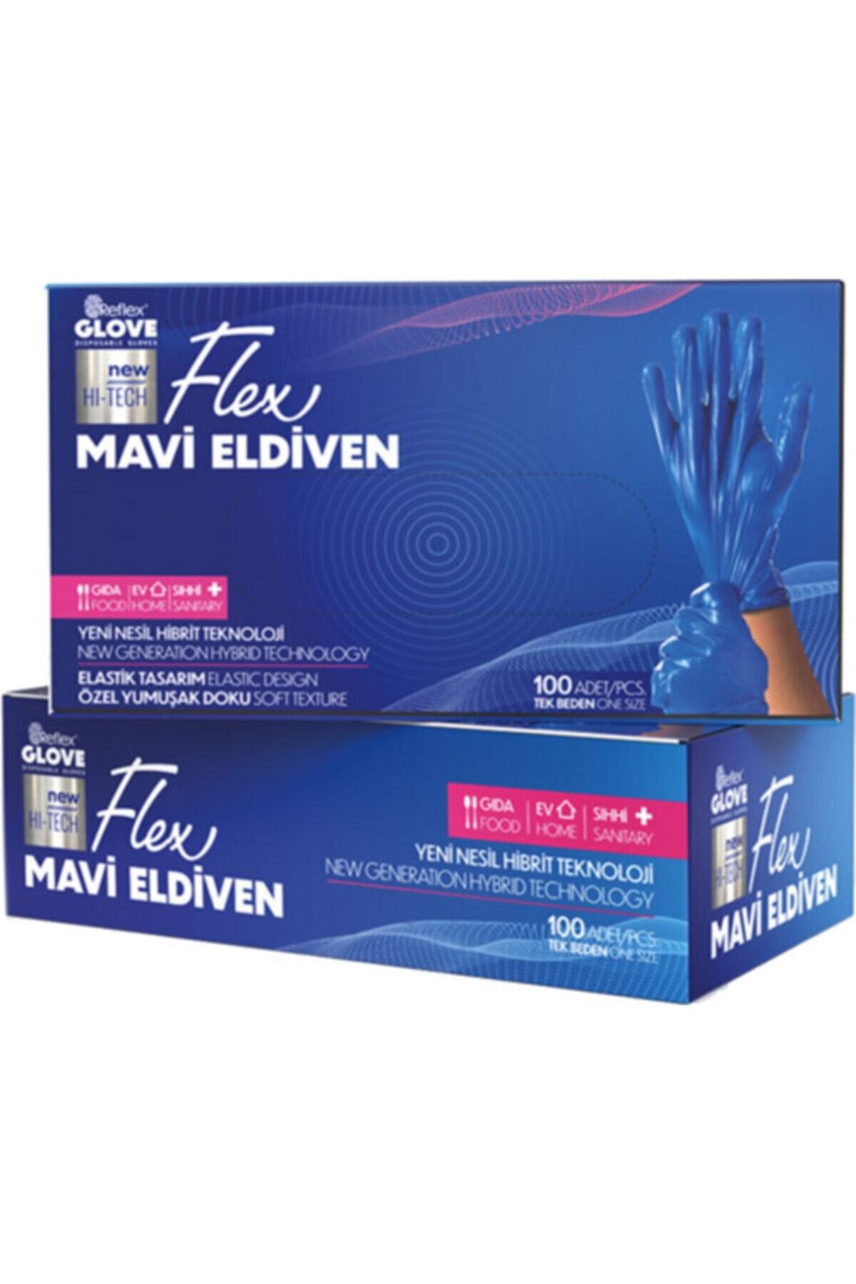Flex eldiven Flex Mavi Eldiven Midium Mavi Eldiven Latex Içrmez
