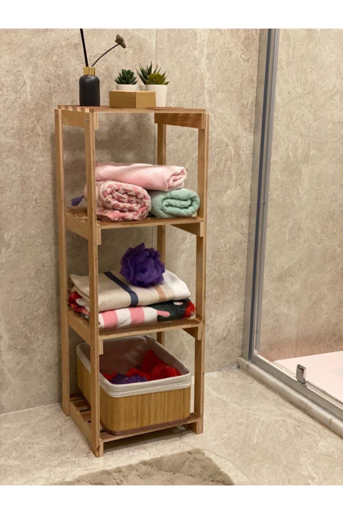 YUNUSOĞLU HOME Ahşap Çok Amaçlı Raf