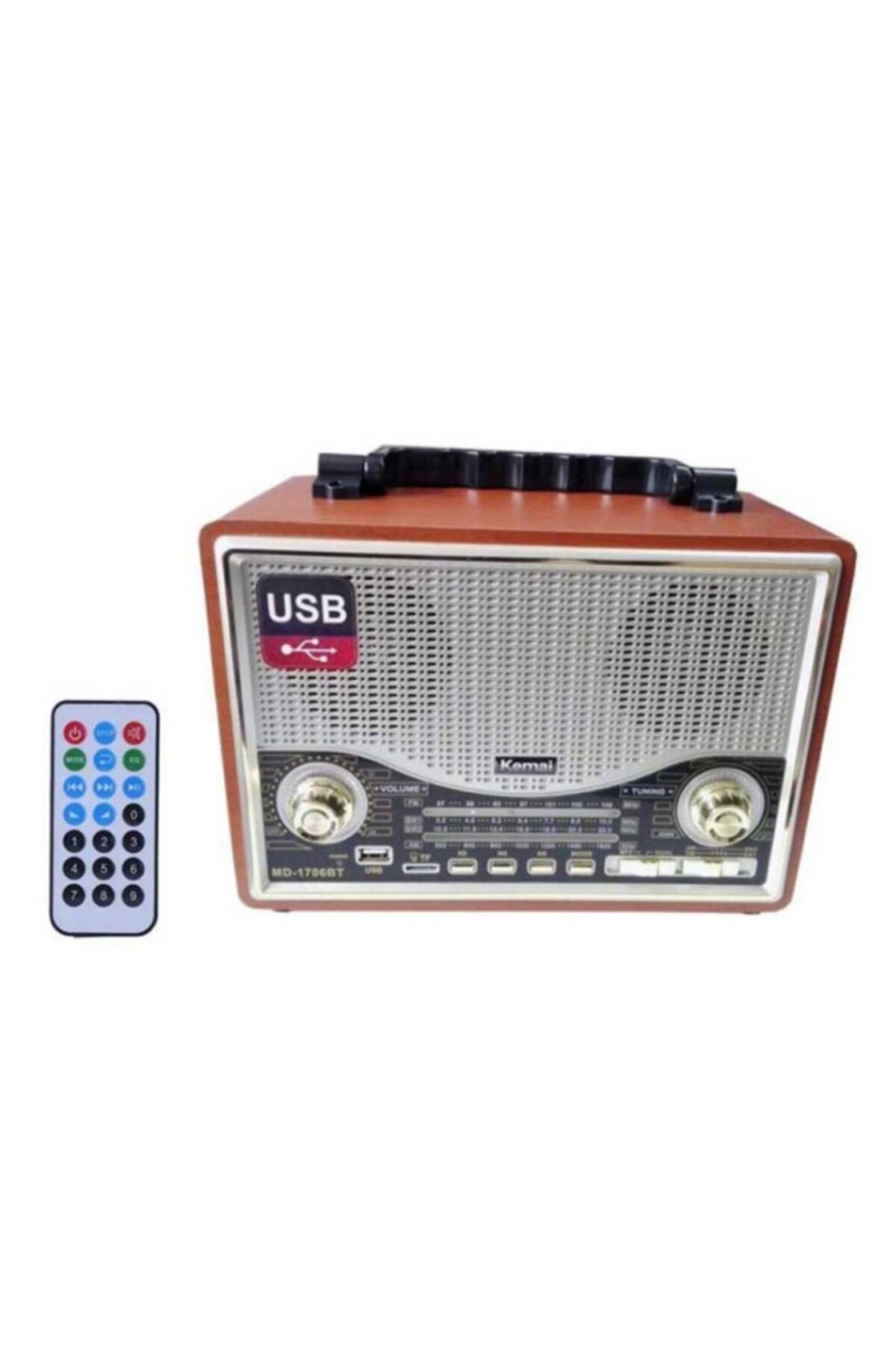 NO NAME Bluetoothlu Usb Sd Kumandalı Şarjlı Büyük Radyo
