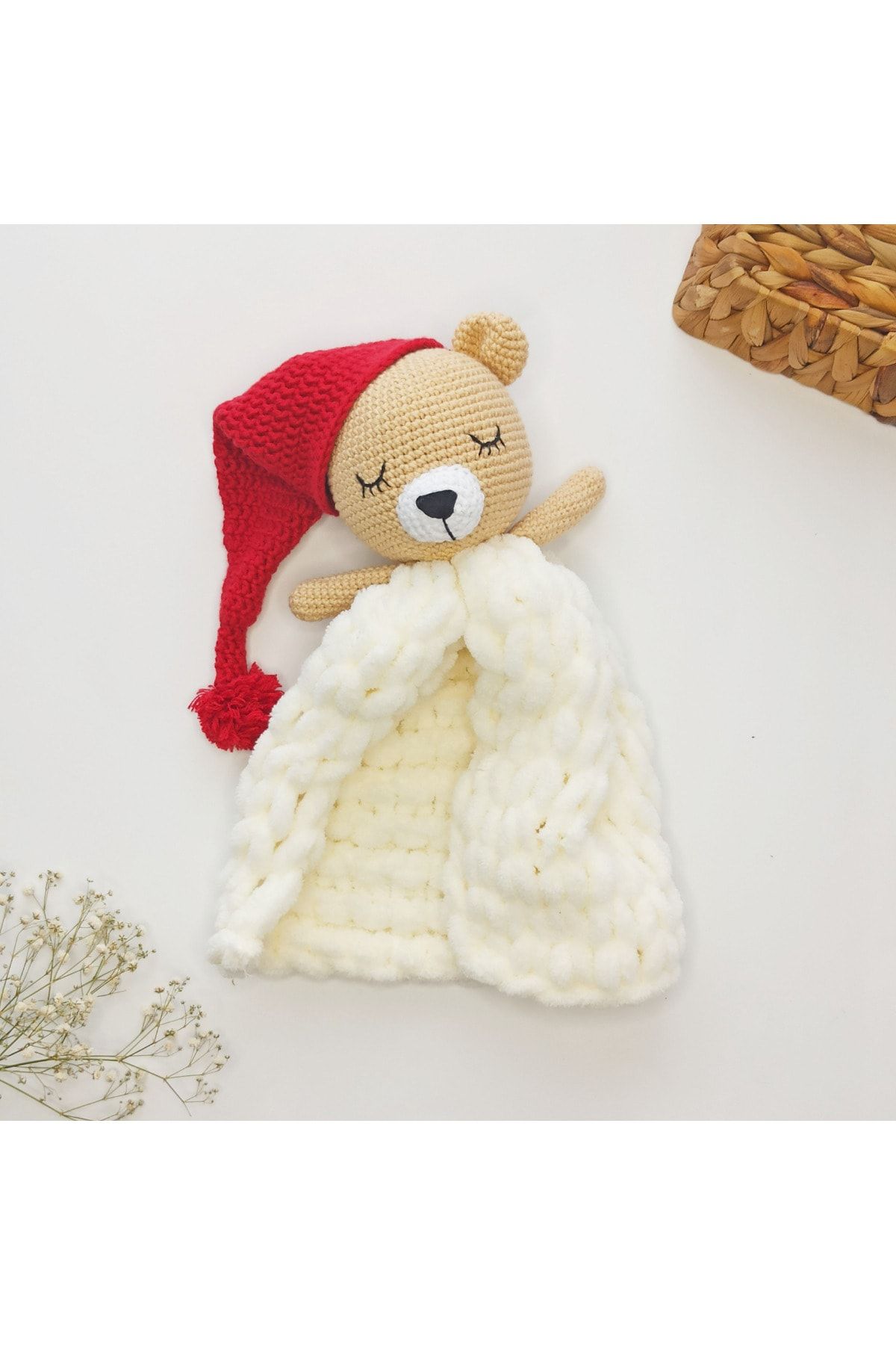 Yumaktan Sevgiler Amigurumi Uyku Arkadaşı Uykucu Ayıcık
