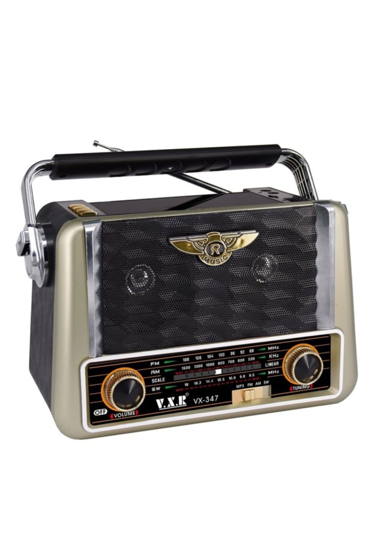 NO NAME Bluetoothlu Şarjlı Nostalji Görünümlü Radyo