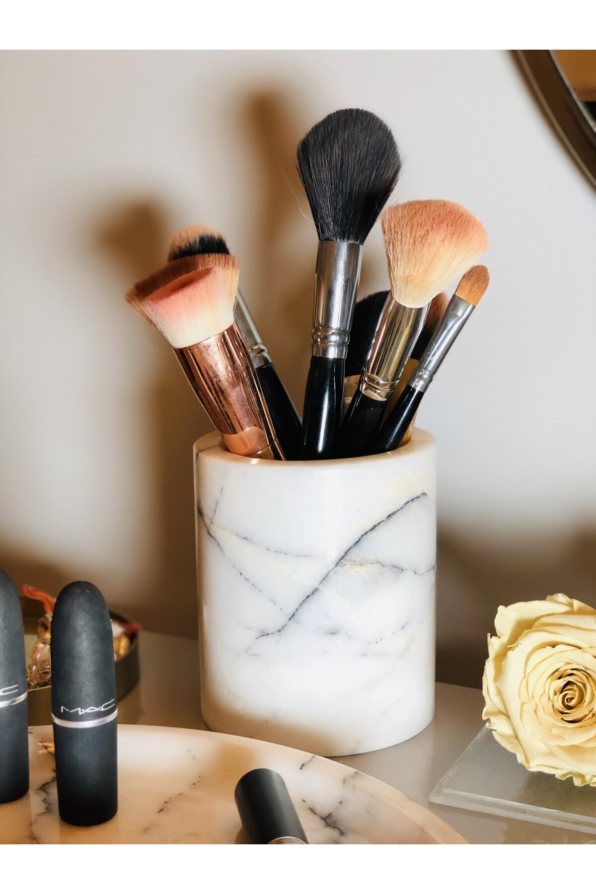 BGM ELEGANT DESİGN Leylak Mermer Kalemlik