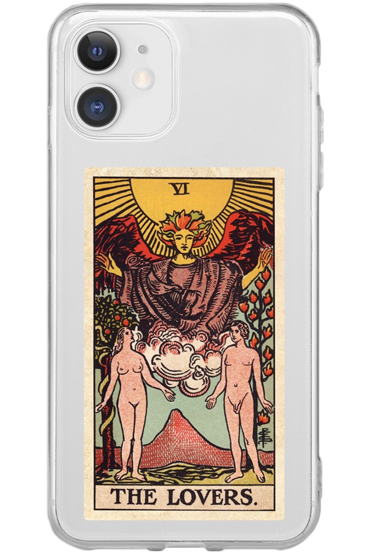 shoptocase Iphone 11 Şeffaf The Lovers Desenli Telefon Kılıfı