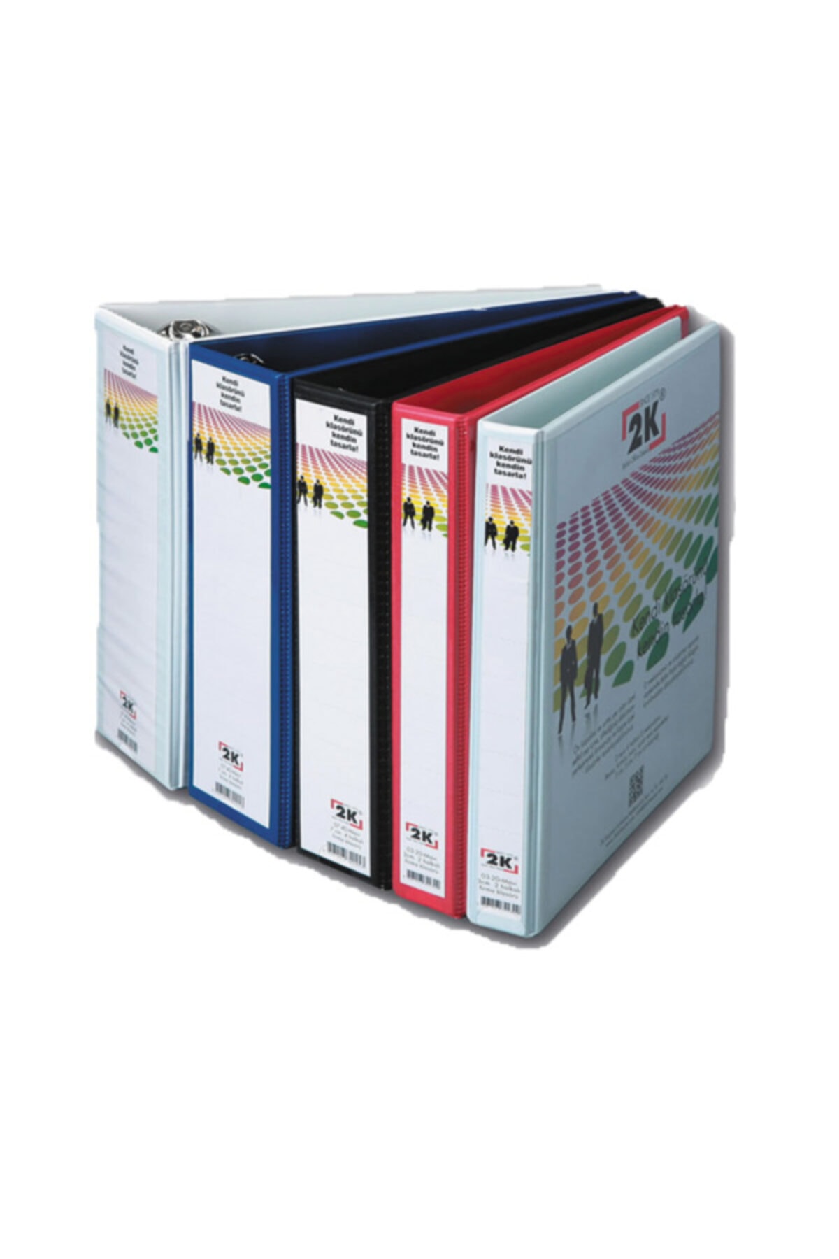 kitabevimden 2k Sunum Klasörü Cepli 2 Halkalı 50 Mm Beyaz 05-2d-b