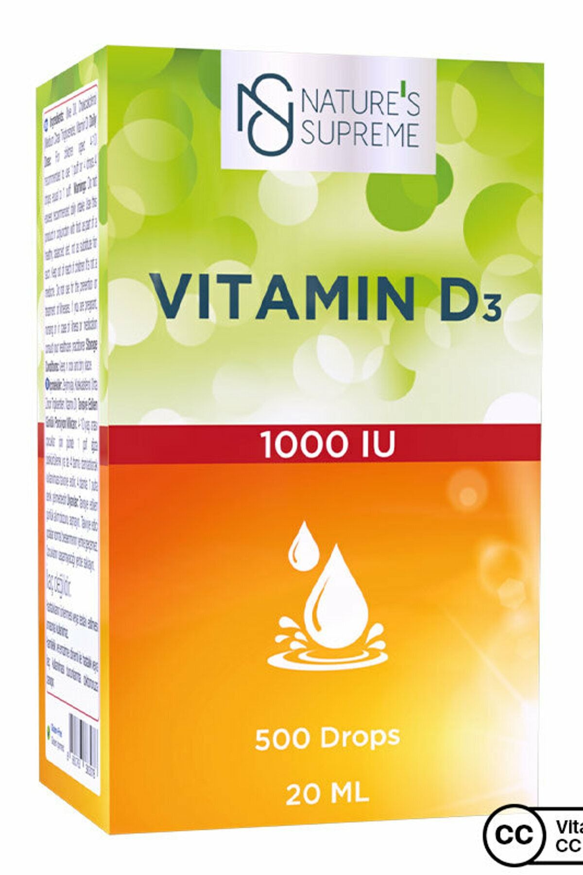 Nature's Supreme Vitamin D3 1000 Iu 20 Ml Damla